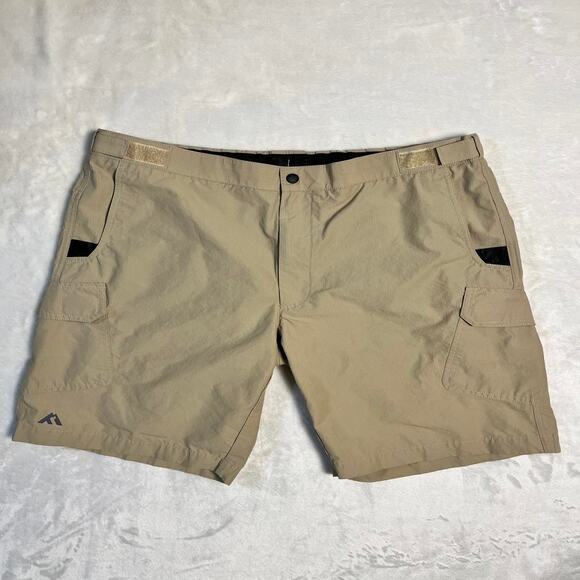 Cargo Tech Shorts Tahoe River Outfitters Men's 38 Beige Flex Waist Ripstop Gorp - Picture 1 of 9